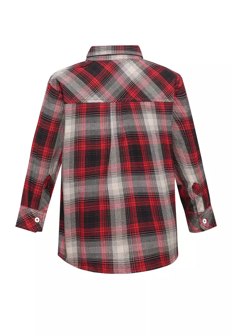 Qna Boy Adamson Kemeja Panjang Anak Multicolor Motif Kotak