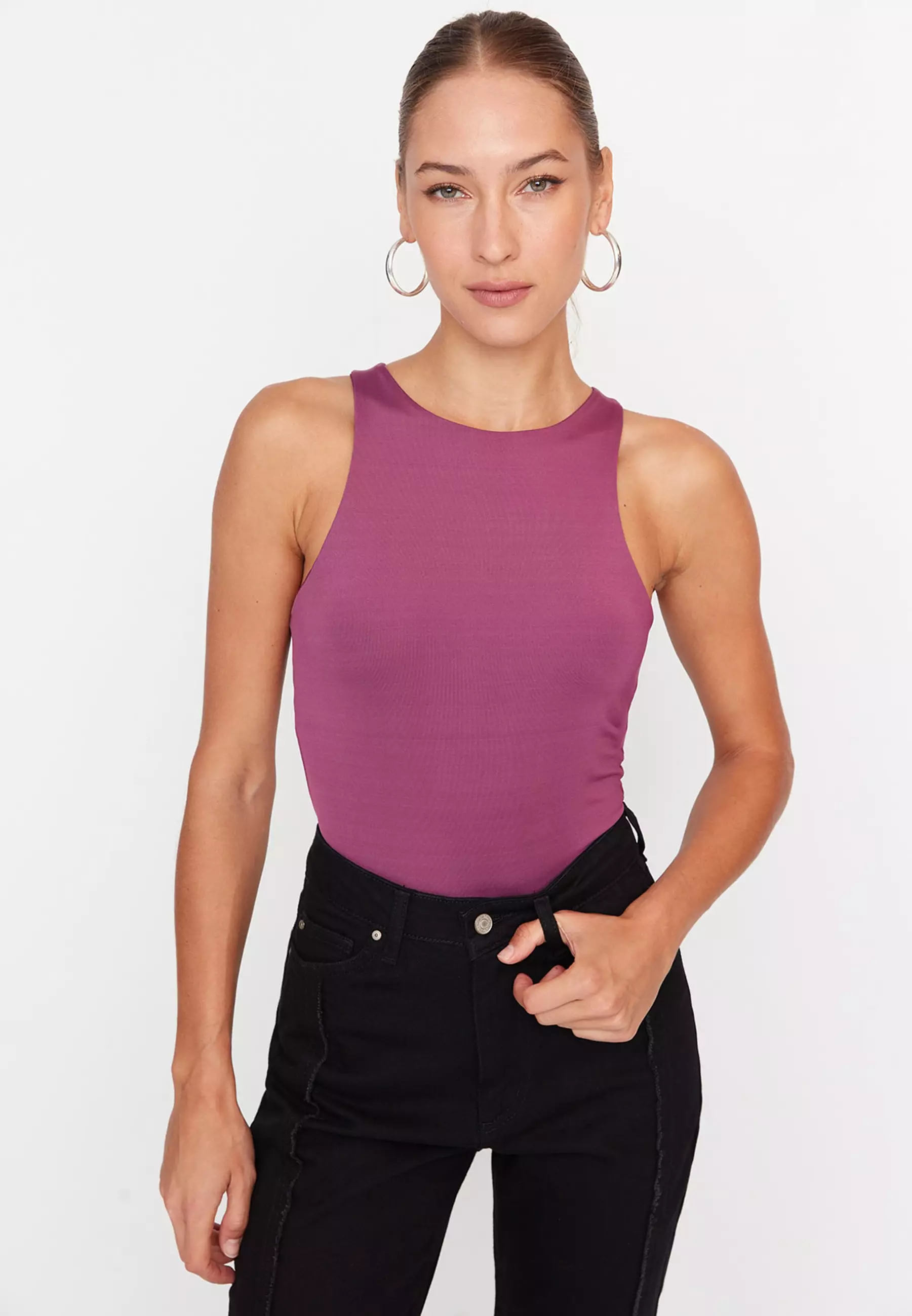 Halterneck Knitted Bodysuit