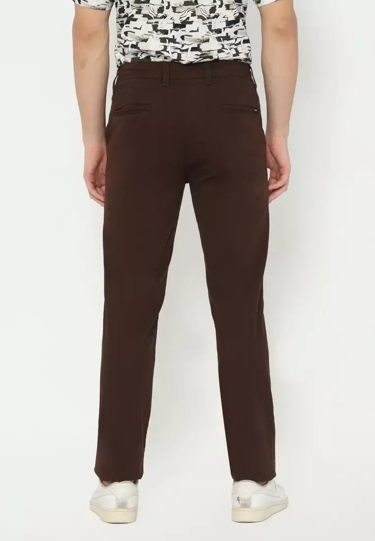 POLICE Celana Chino Panjang Cotton Premium Regular Fit Pria