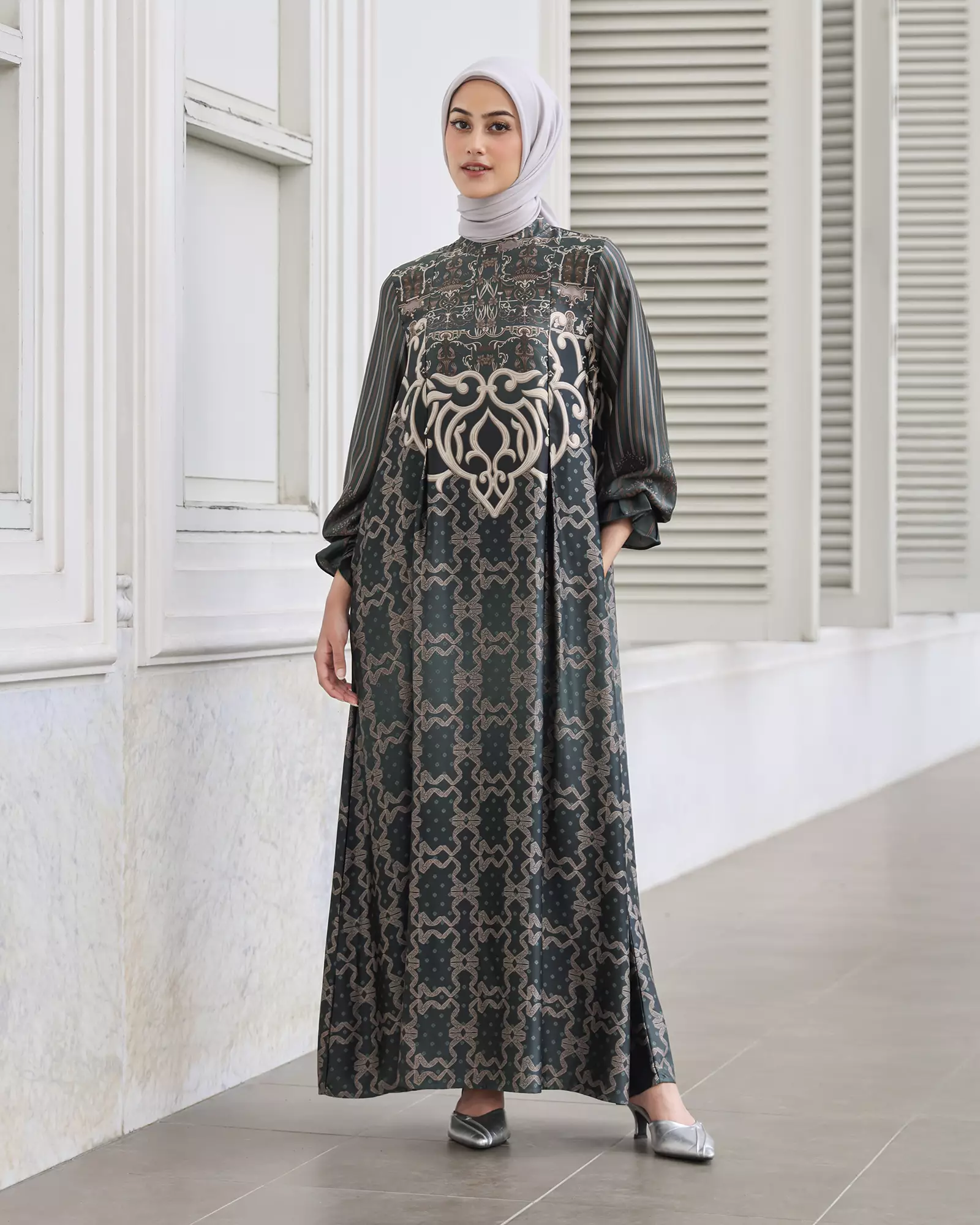 Geulis.id ARUMAYA DRESS / MAXY DRESS / BAJU LEBARAN - EMERALD