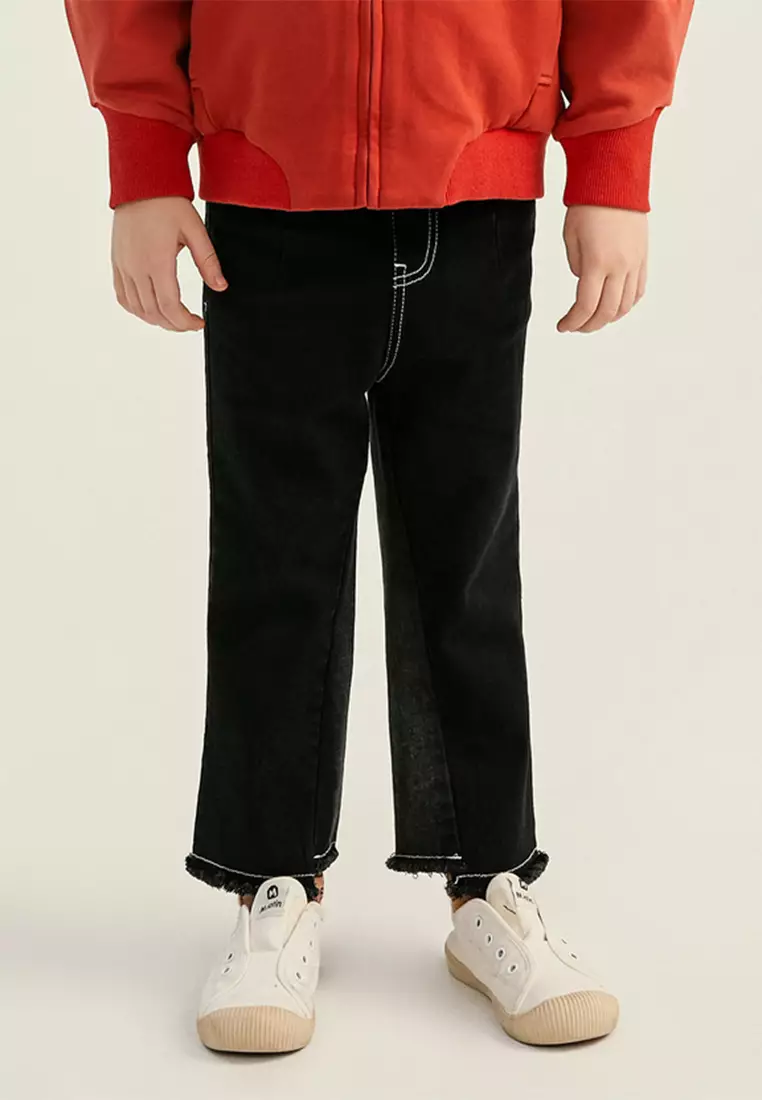 Buy Straight-Cut Jeans With Ripped Hem 2025 Online