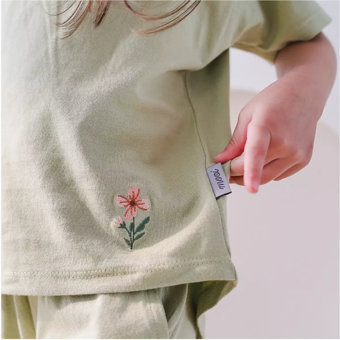 Mooi Setelan Anak Perempuan Kulot Alice Set - Hazelnut