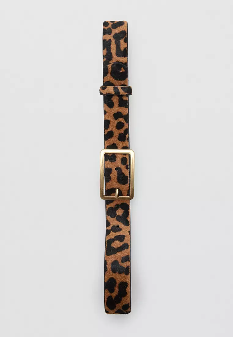 Leopard Leather Belt