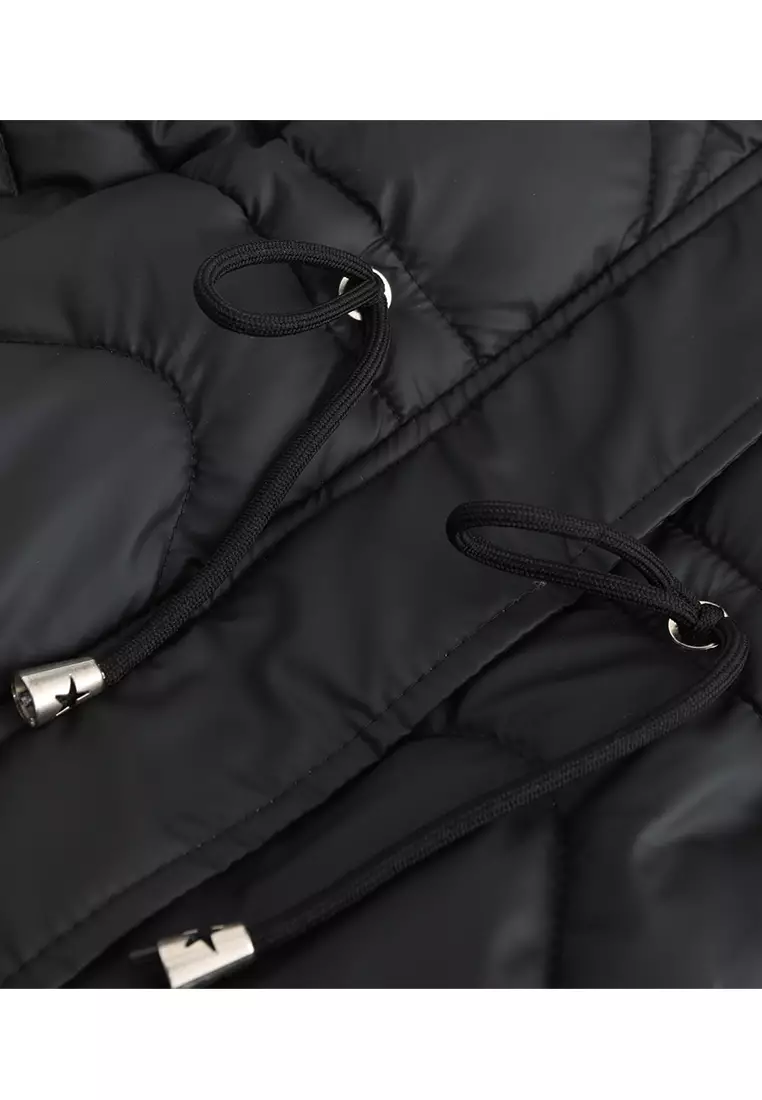 Detachable Faux Fur Collar Hooded Coat AD82303