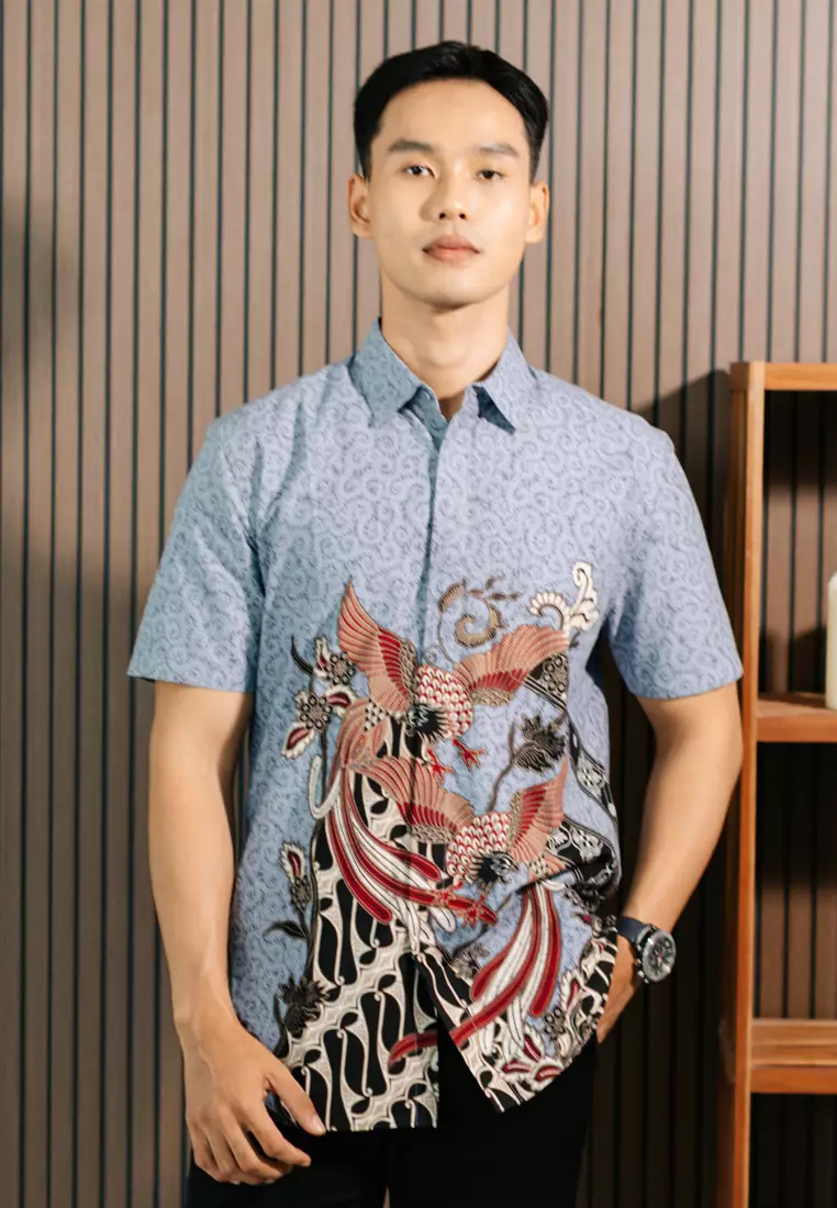 My Aksa Batik Pria Kemeja Pendek Hector