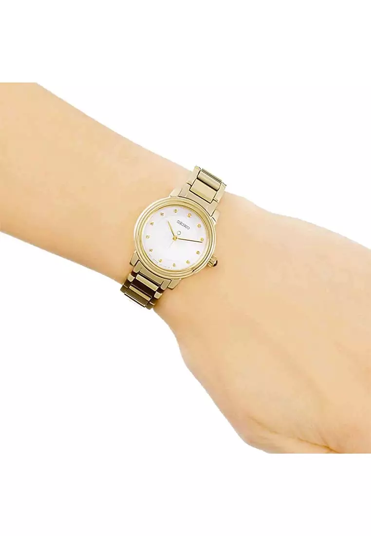 Jam Tangan Wanita Seiko Original Garansi Resmi SRZ482P1 Strap Stainless Steel Gold