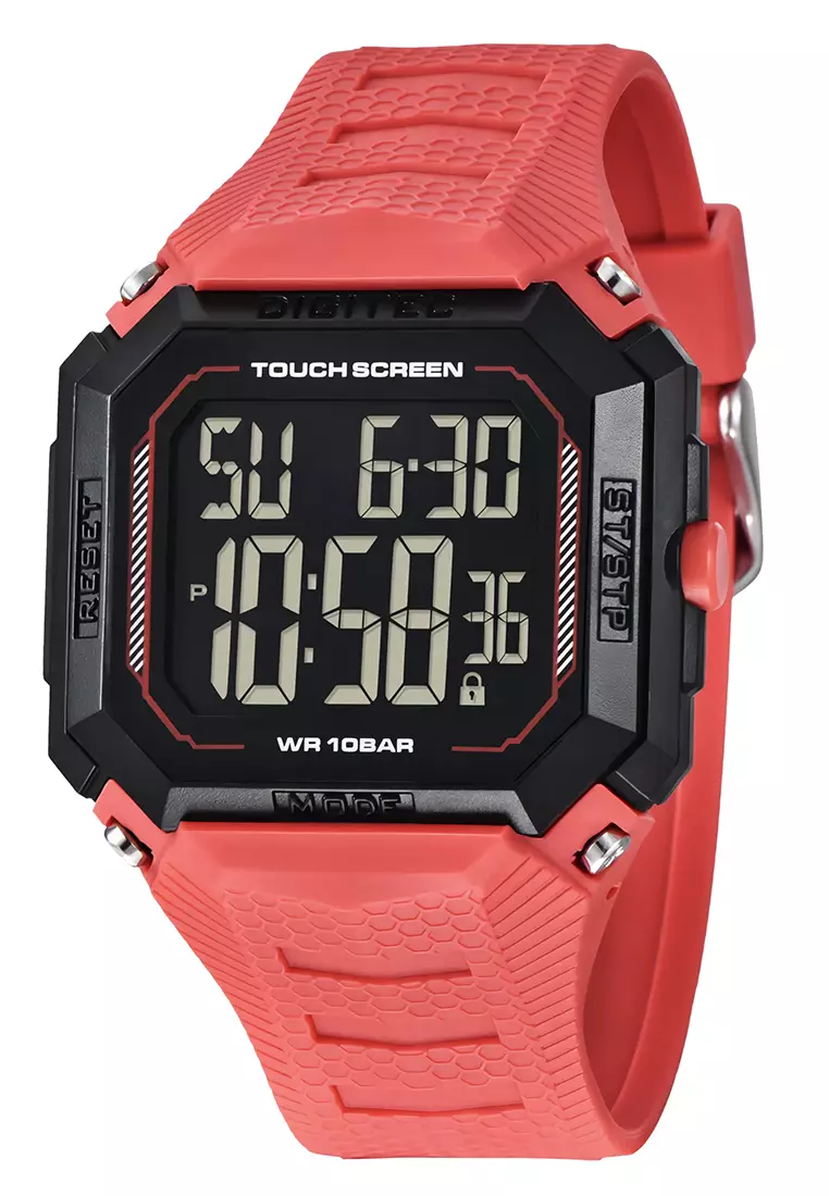 Digitec Touch Screen - Jam Tangan Digital Pria - Red - Resin Strap - 8085-G