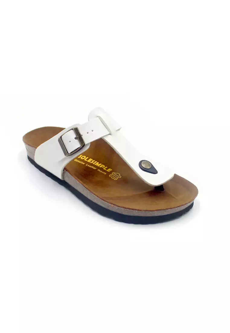 White sale sandals online