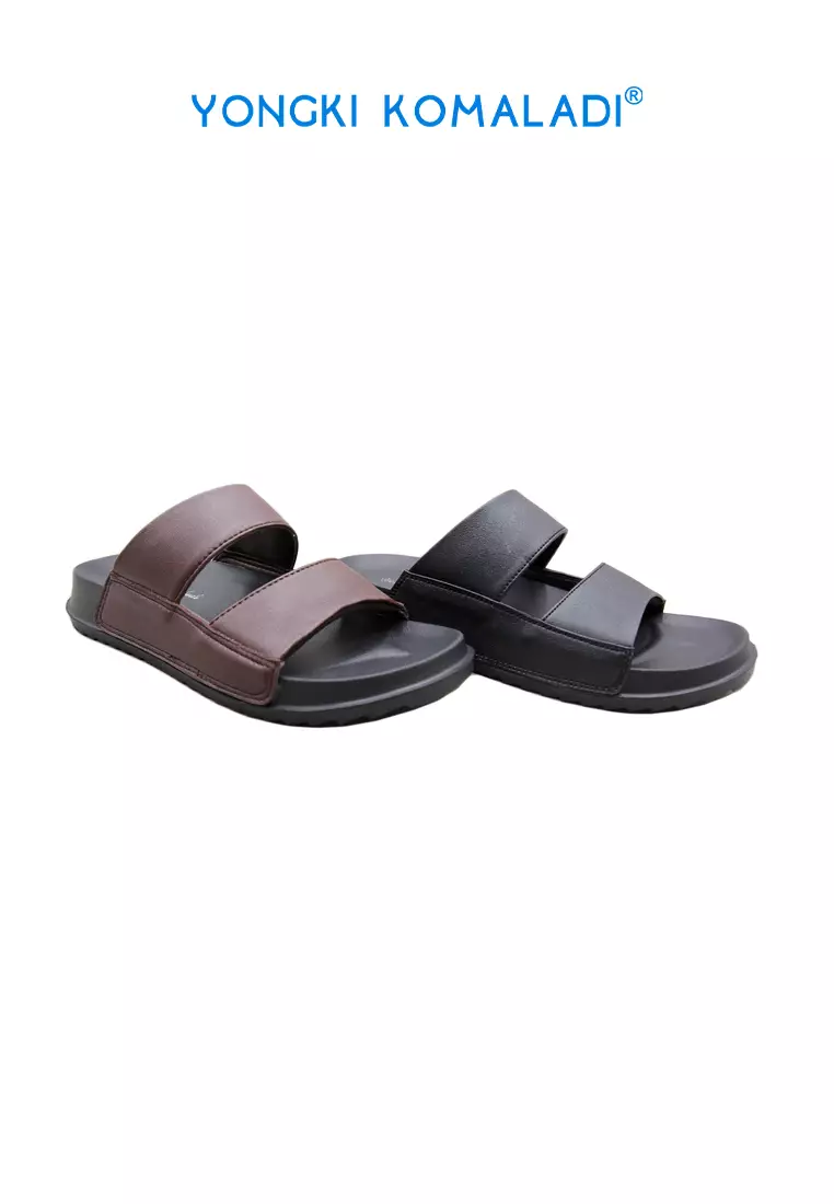 [ ORIGINAL ] YONGKI KOMALADI SANDAL OL-ESRF475-23 COKLAT TUA