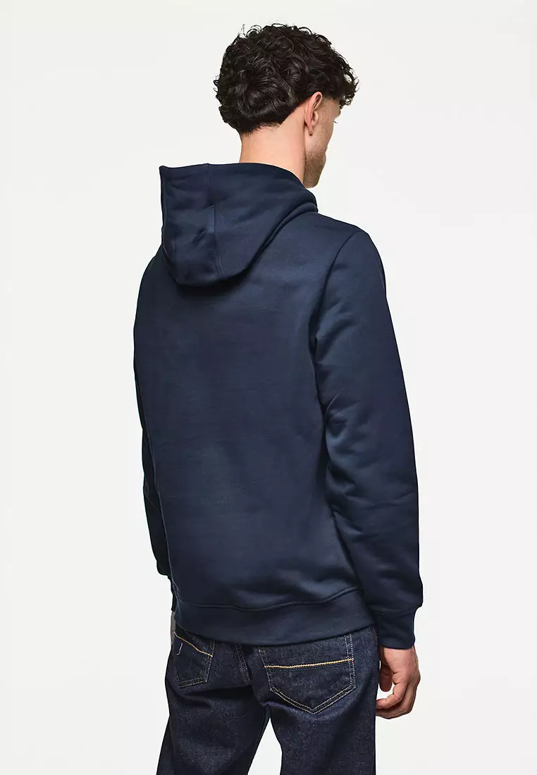 MENS NAVY/SUNSET COBAIN WOAN HOODIE WITH SEAMED IN POCKET