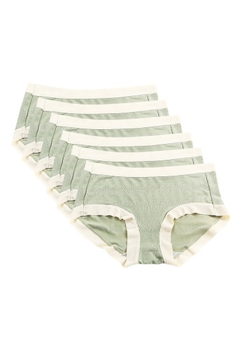 LYCKA green LWJ1229-(6 Pack) Basic Seamless Breathable Panty (Green) 7F3B4US07A4CD8GS_1