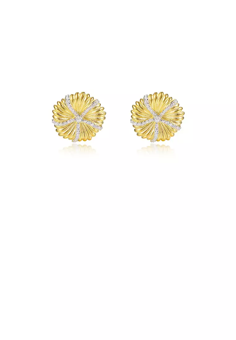 Gold hotsell sunflower earrings