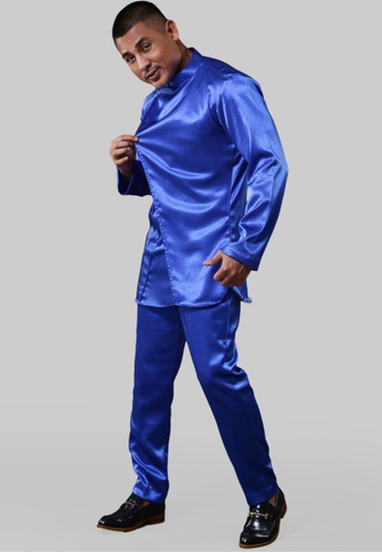 Buy Ua Boutique Baju Melayu Saputra Uabme01 042 Blue Online Zalora Malaysia