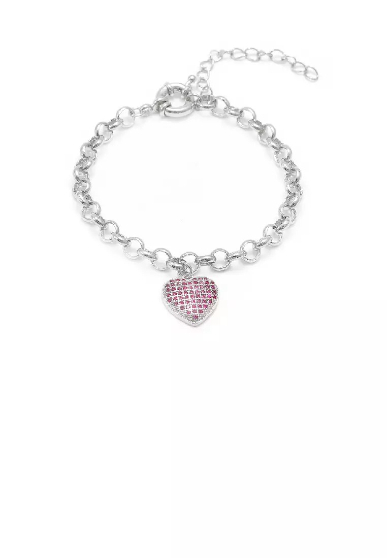 Chain bracelet clearance with heart
