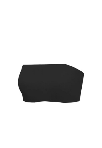 Kiss & Tell black Premium Asher Strapless Non-Slip Ice Silk Bralette Top in Black 56997USA3E1069GS_1
