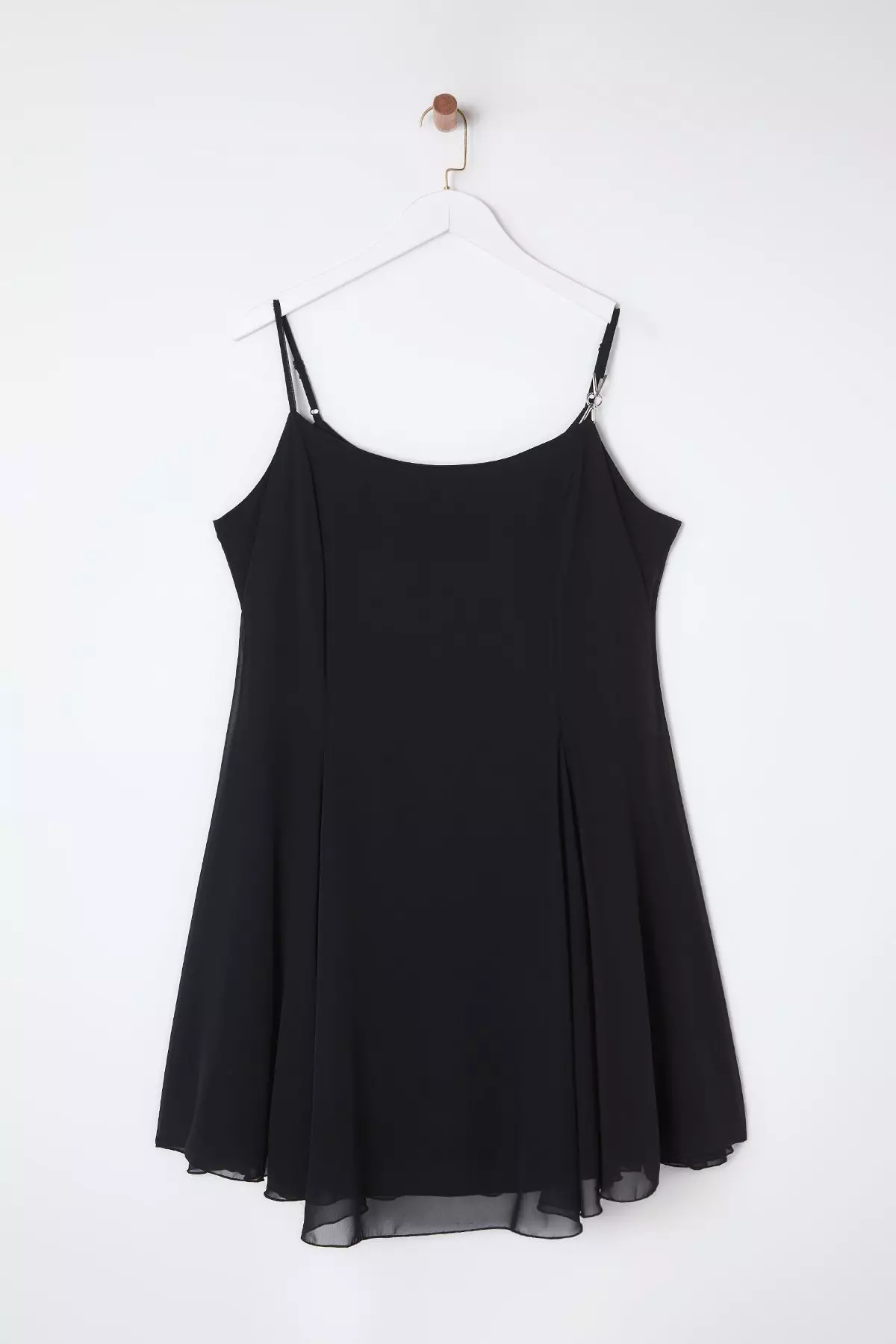 Chiffon Accessory Strap Mini Woven Plus Size Dress