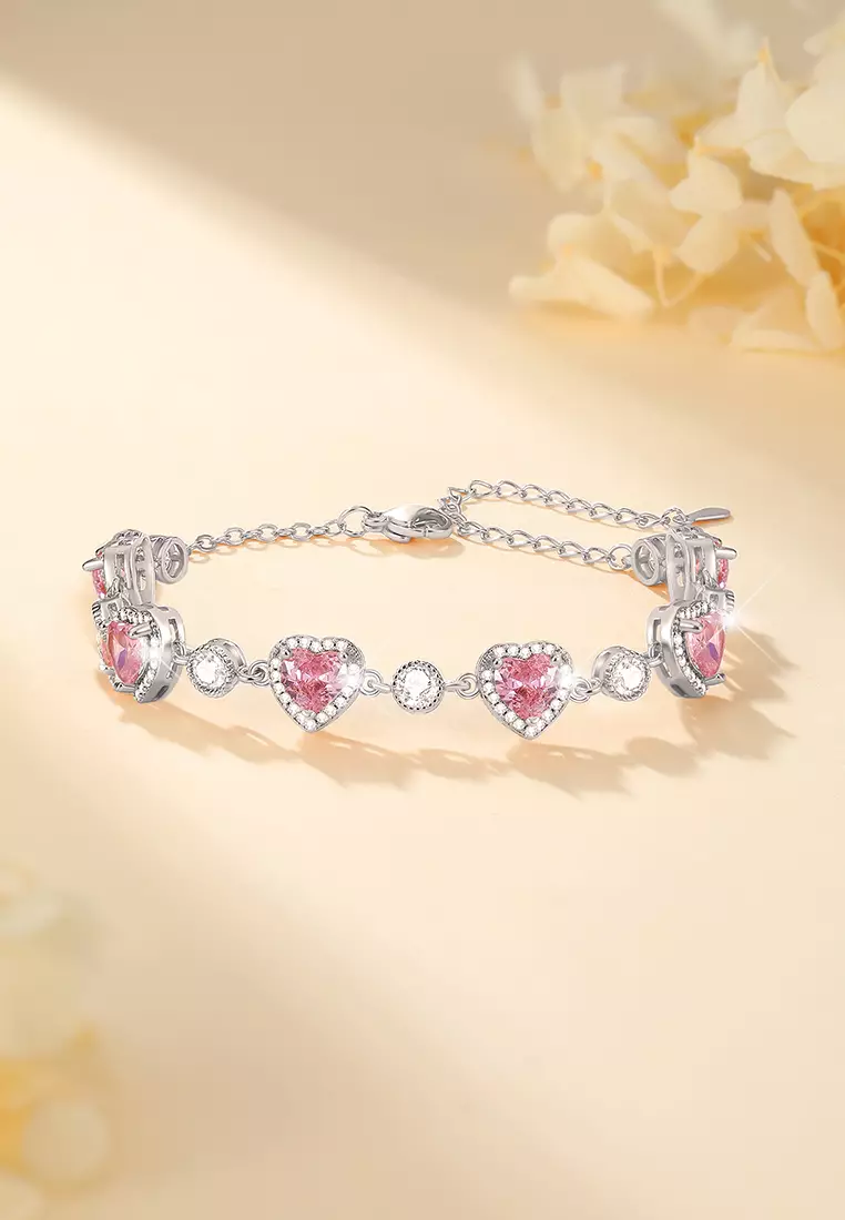 Gelang Wanita Berlian Perhiasan Original Elegan Korea Style Anti Pudar Gelang Cewek silver