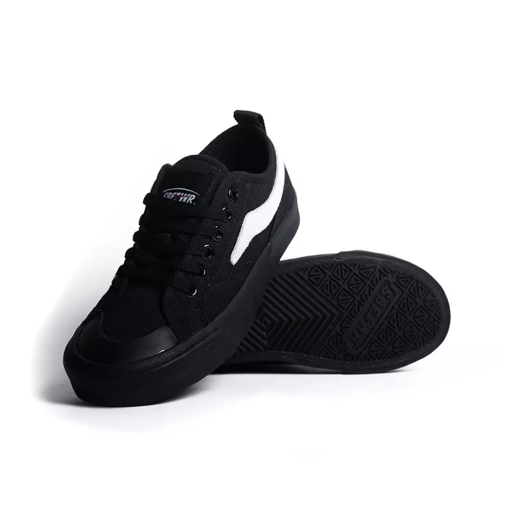 SABA Veron Mono Black - Sepatu Sneakers Casual Pria Wanita