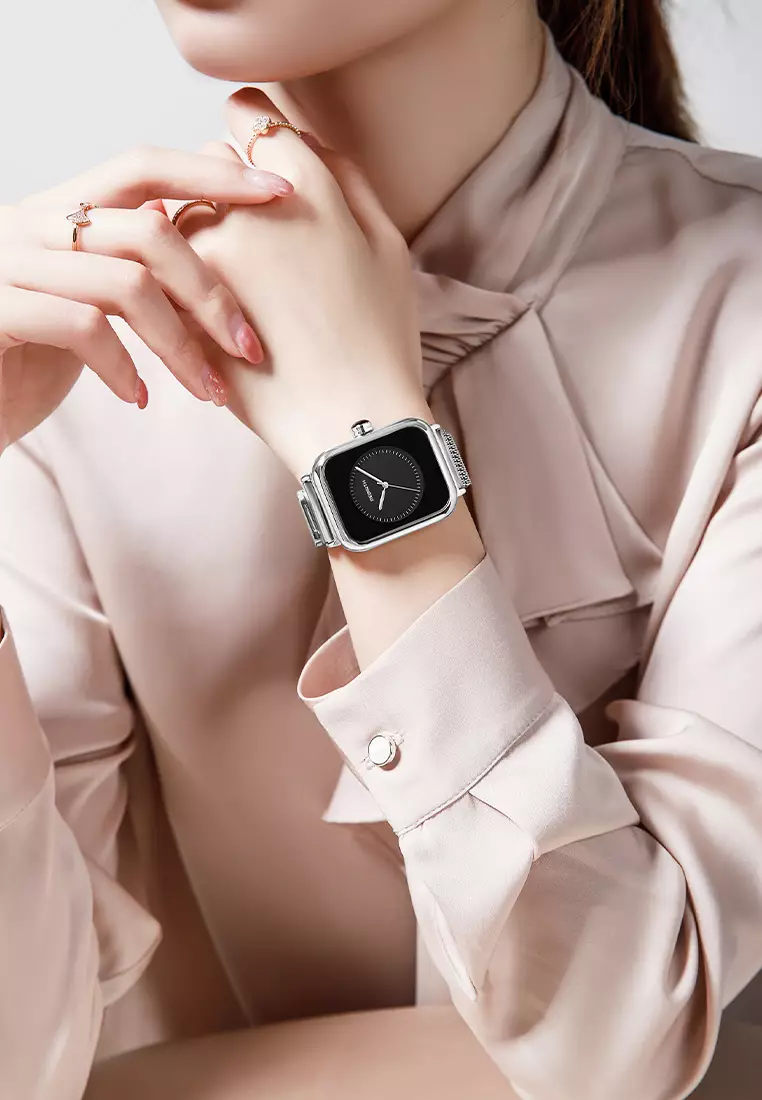 jam tangan wanita special design tali stainless steel anti air jam tangan cewek