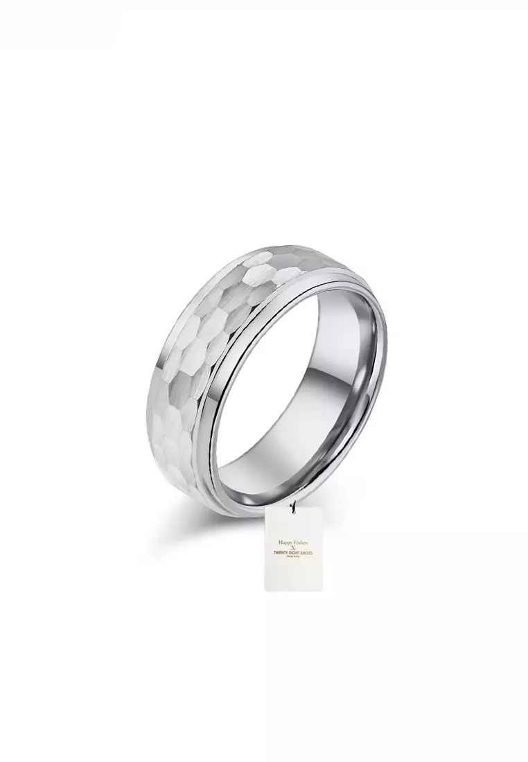 Textured Tungsten Carbide Ring JW QF-040