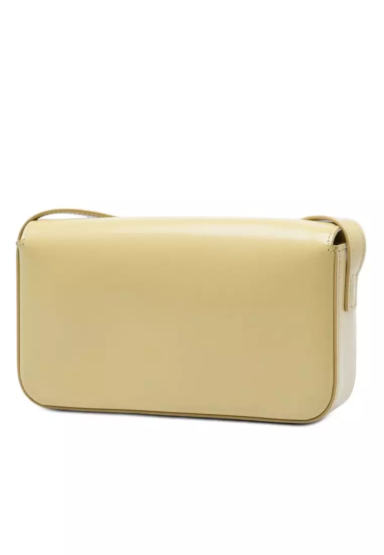 Pre-Loved Celine Shiny Calfskin Triomphe Claude Shoulder Bag