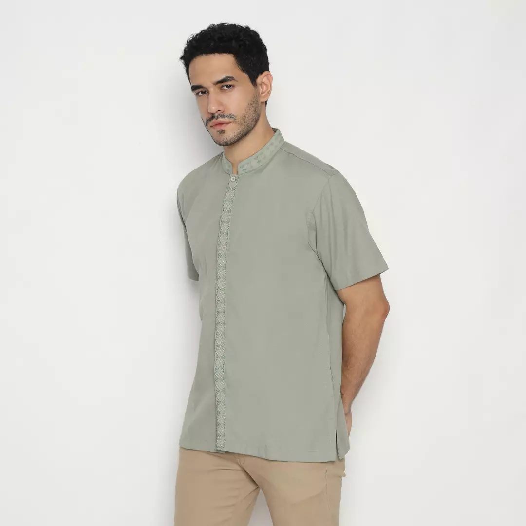 Platini Kemeja Pria Koko Shanghai Lengan Pendek Katun 031012