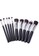 Evernoon black Auris Set Brush Make Up Wajah 10 Pcs Kualitas Tinggi - Black CF2F7BEFD32739GS_1