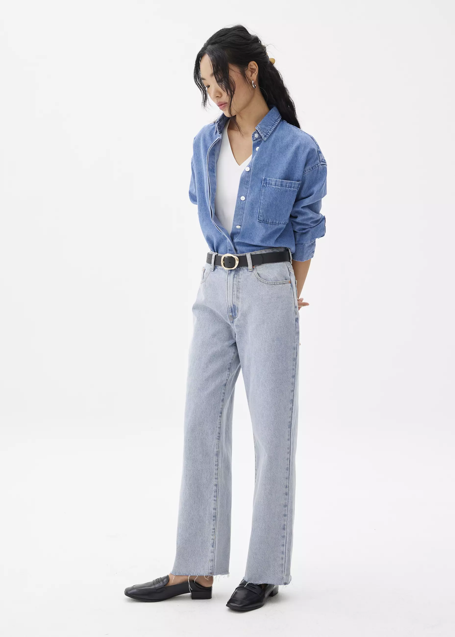Celana Wanita - Elliot Denim Straight Leg Jeans