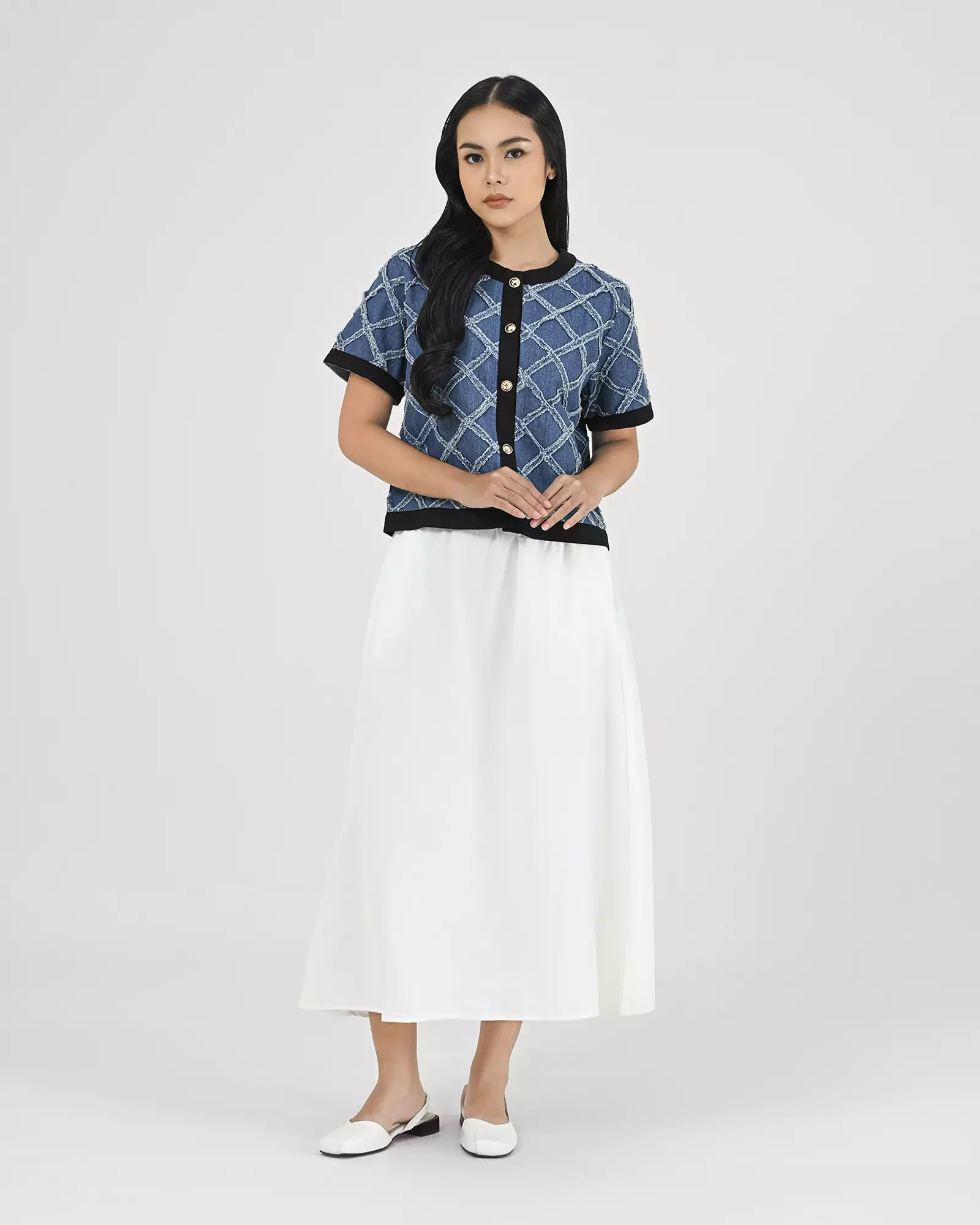 Geulis.id MAVINE SHIRT - Blue