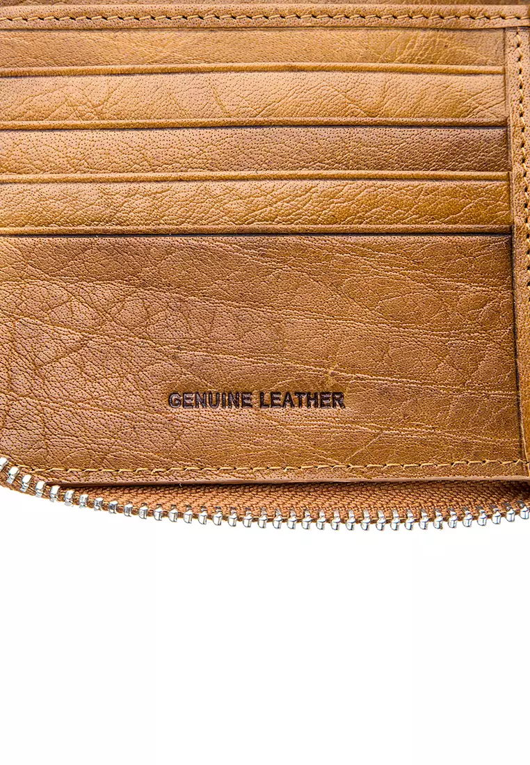 ENZODESIGN Pazuru Buffalo Leather Zip Around Wallet