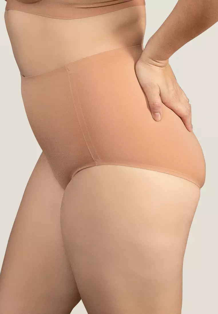 Next to Skin Ladies Women Seamless Heatpress Comfort Silky Soft MidWaist MidRise Panty Cleo-01 - 3in1 (Assorted)