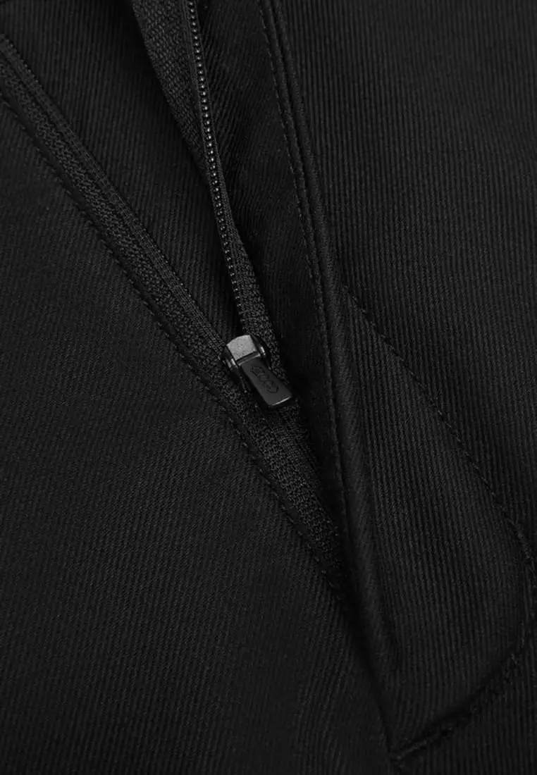 Soft Cotton Rich Stretch Slim Tapered Fit Twill Casual Pants