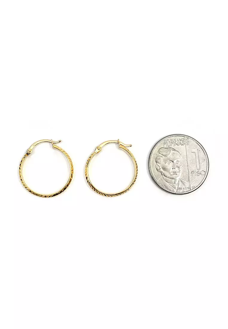 18K Japan Made Yellow Gold Earrings