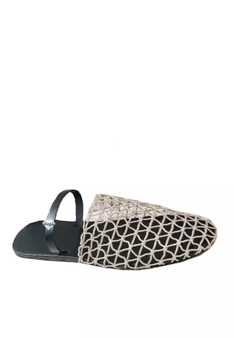 Discount on Twenty Eight Shoes  shoes - SKU: VANSA Braided Hollow Back Strap Low Heels VSW-F-8833-1