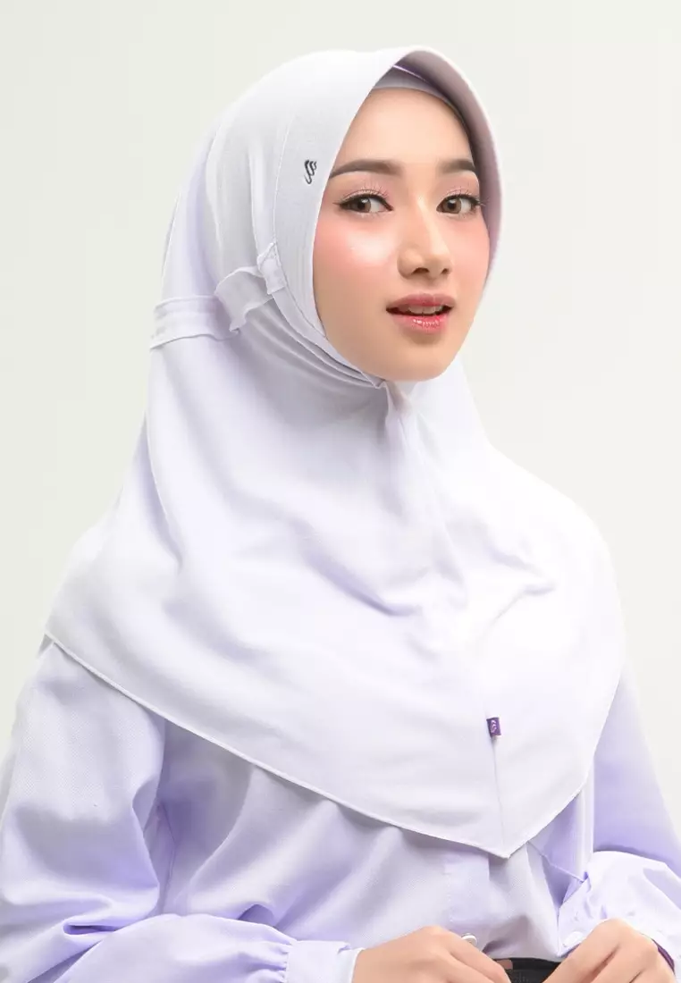 Rabbani - Kerudung Instan Sekolah Morgan Exclusive Putih XL