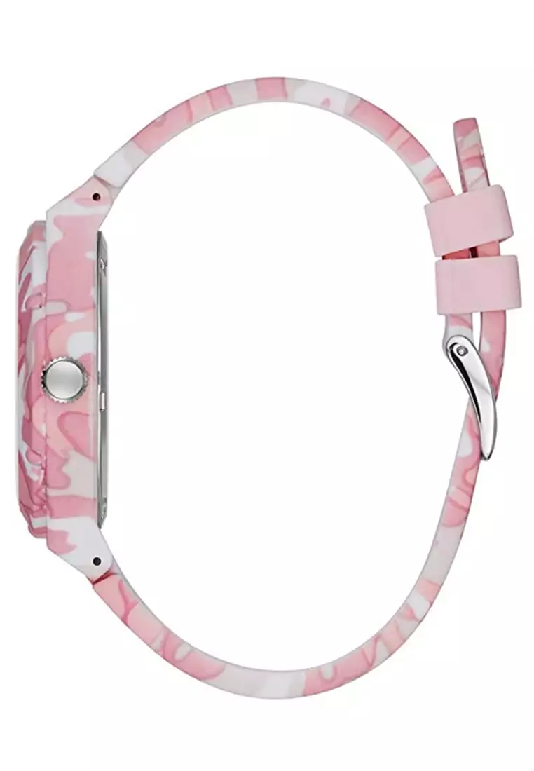 Guess W0979L13 - Jam Tangan Wanita - Pink - Rubber Strap