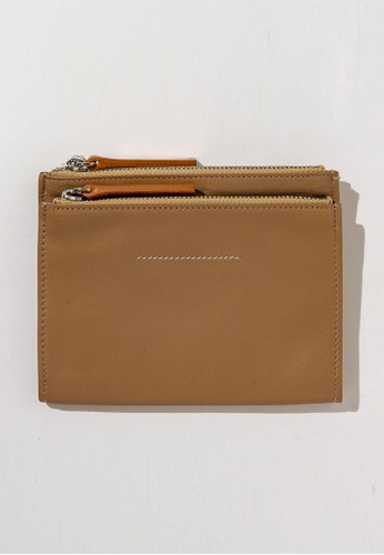 MM6 brown Tri-Fold Wallet with Coin Purse 404A0AC6A7C2A7GS_1