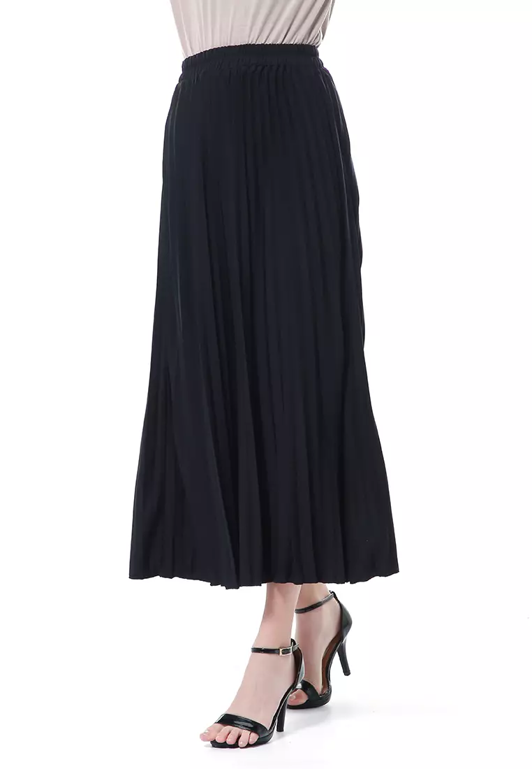 Nashywa Rok Bawahan Muslimah Wanita Regular Fit Premium Quality - Hitam