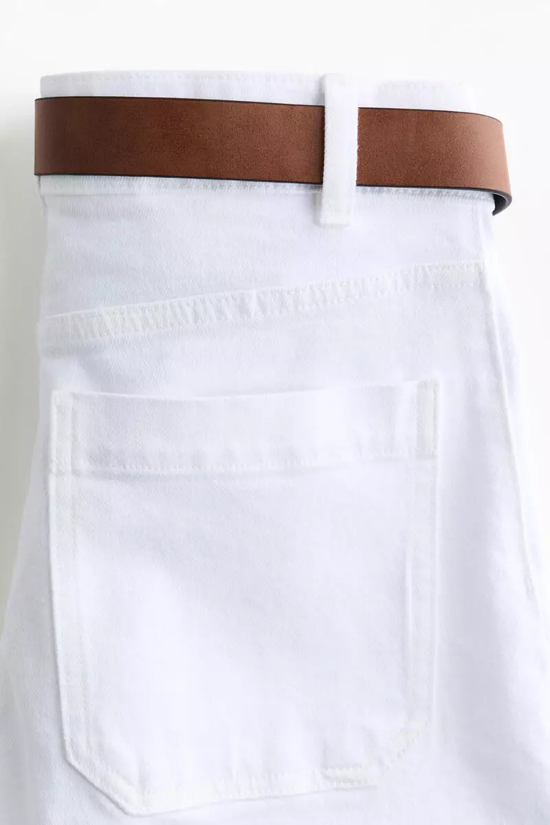 Flared twill trousers