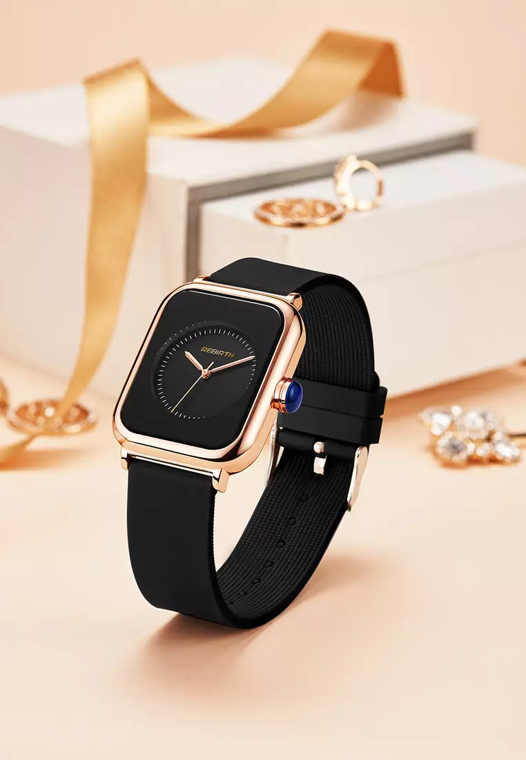 jam tangan wanita tali silikon tahan air kuarsa atas bisnis jam tangan cewek