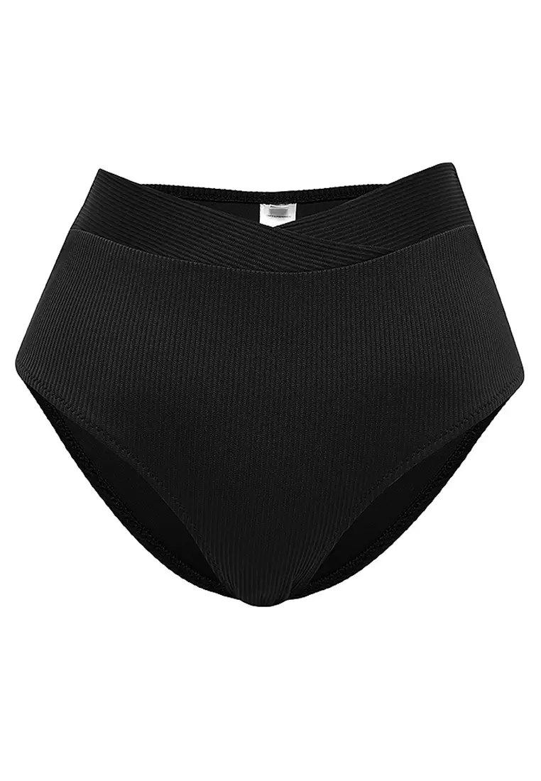 Black High Waist Regular Core Bikini Bottom
