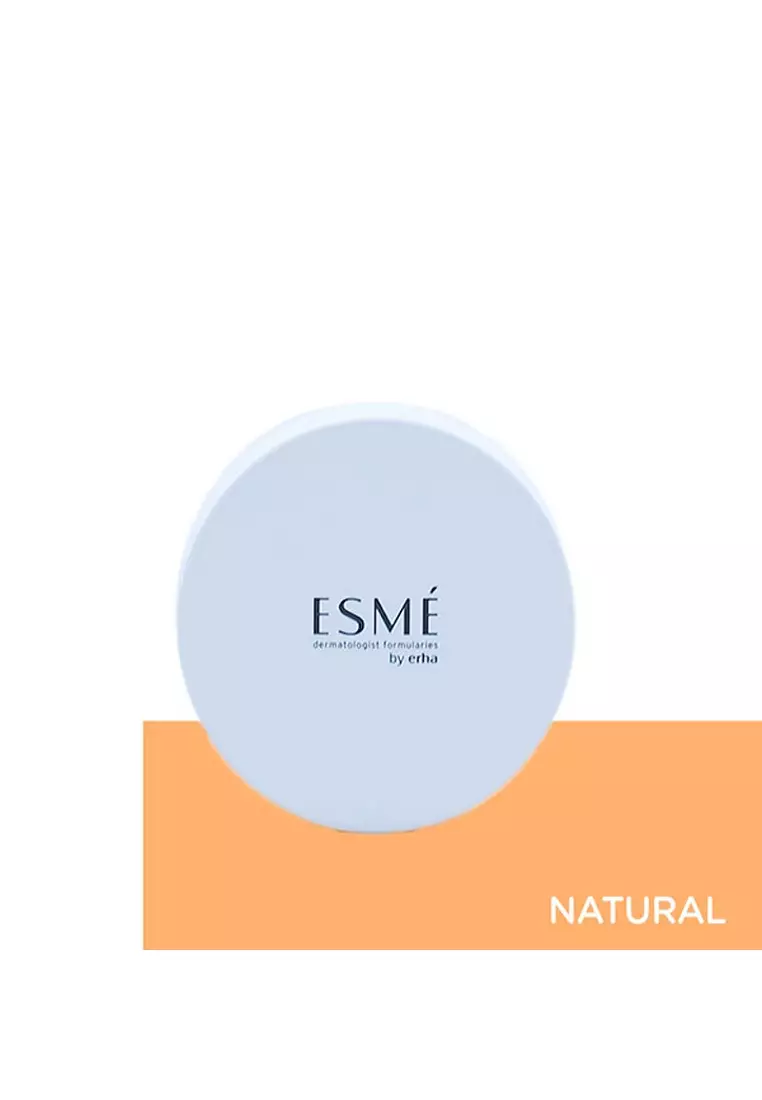 ERHA Esme True Matte Oily Skin Types Natural 15G Bedak Wajah Berminyak