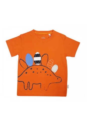 Curiosity Fashion orange Curiosity 4D Dinosaur (Orange) T-Shirt for Boys 9061DKA1238D04GS_1
