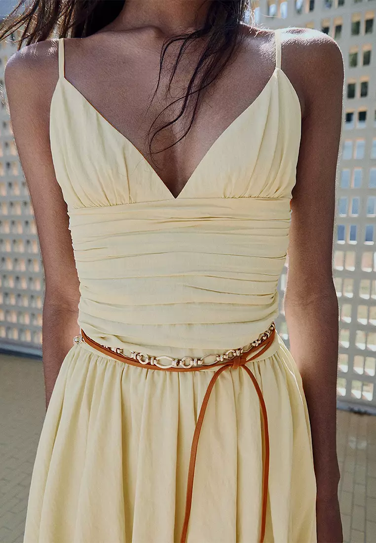 ai　todayful Gather Balloon Dress ai todayful Gather Balloon Dress Red Balloon Sleeve Ace Maxi Dress