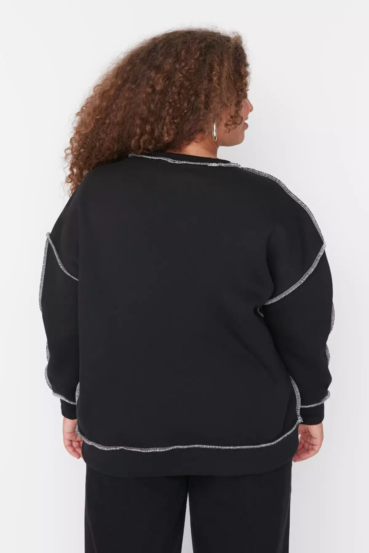 Plus Size Stitched Detail Sweatshirt