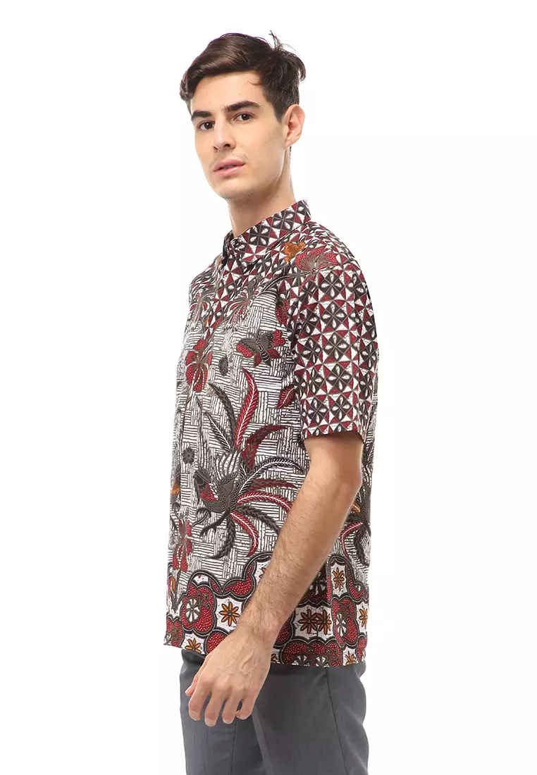 Kendrick Atasan Formal Kemeja Batik Pria Dhani Short Sleeve Full Furing Material Cotton ORIGINAL