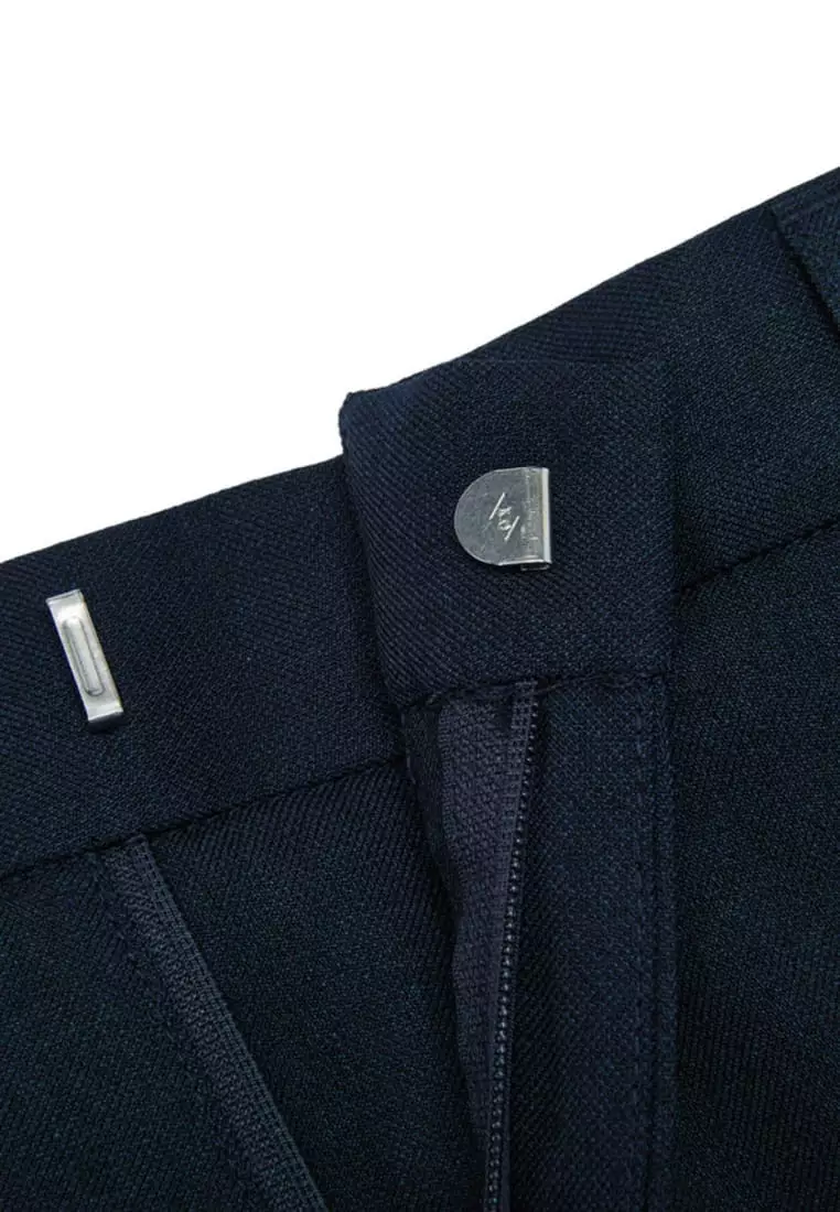 Teflon Smart Fit Twill Suit Pants with Elastic Waist Band