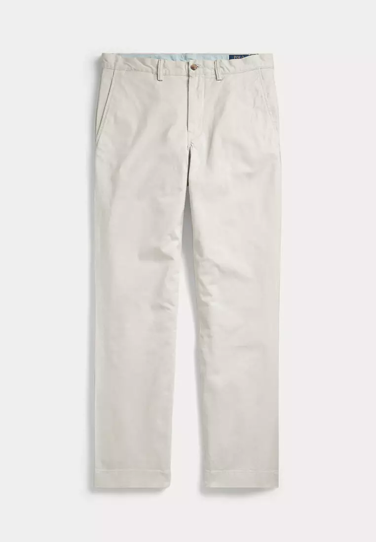 Stretch Straight Fit Washed Chino Pant