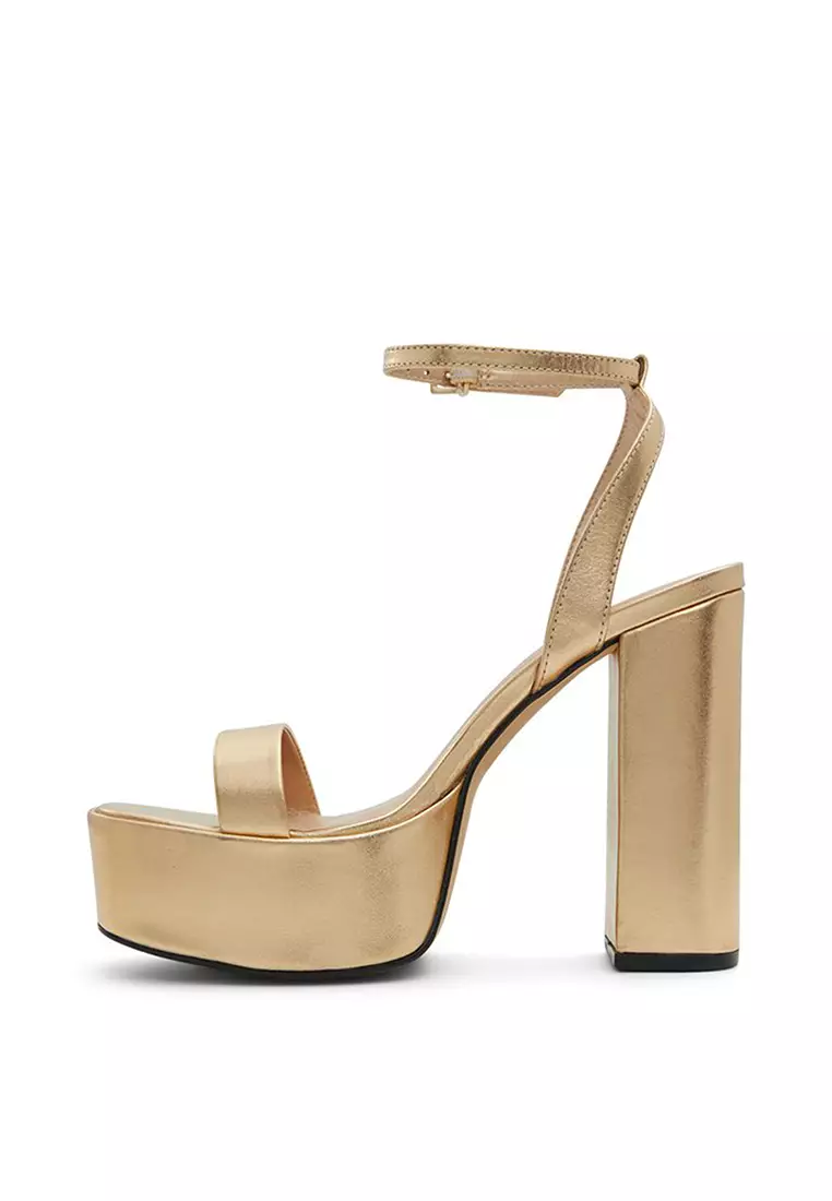 aldo gold platform shoes