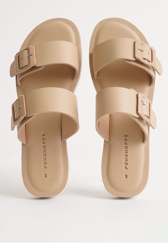 Penshoppe Women's Two Band Sandals With Buckle | ZALORA Philippines